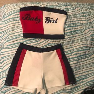 2 piece BABYGIRL  top and short set!